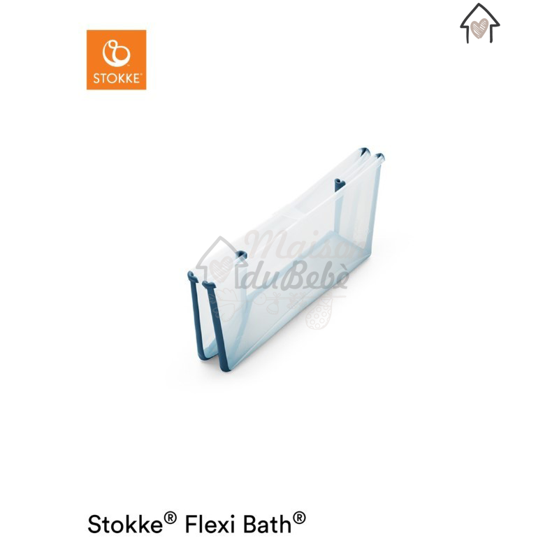 Stokke Flexi Bath Transparent Blue + Supporto per Neonato omaggio