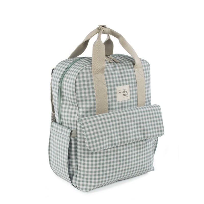 Pasito A Pasito Zaino Fasciatoio I Love Vichy Verde - Linea Walking Mum