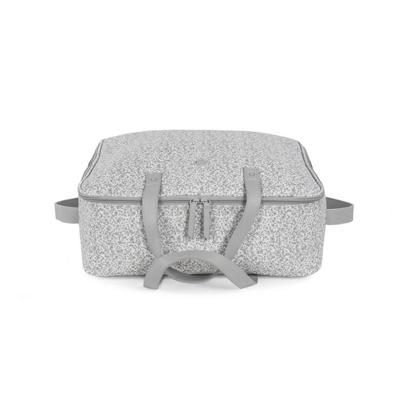 Pasito a Pasito Valigia in Ecopelle Grigio - Linea Flower Mellow