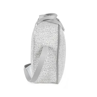 Pasito a Pasito Valigia in Ecopelle Grigio - Linea Flower Mellow