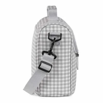 Pasito a Pasito Borsa Pappa I Love Vichy Grigio