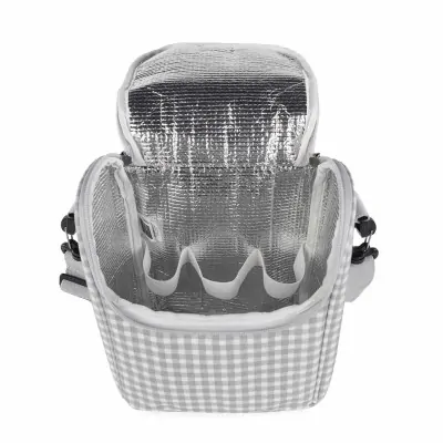 Pasito a Pasito Borsa Pappa I Love Vichy Grigio