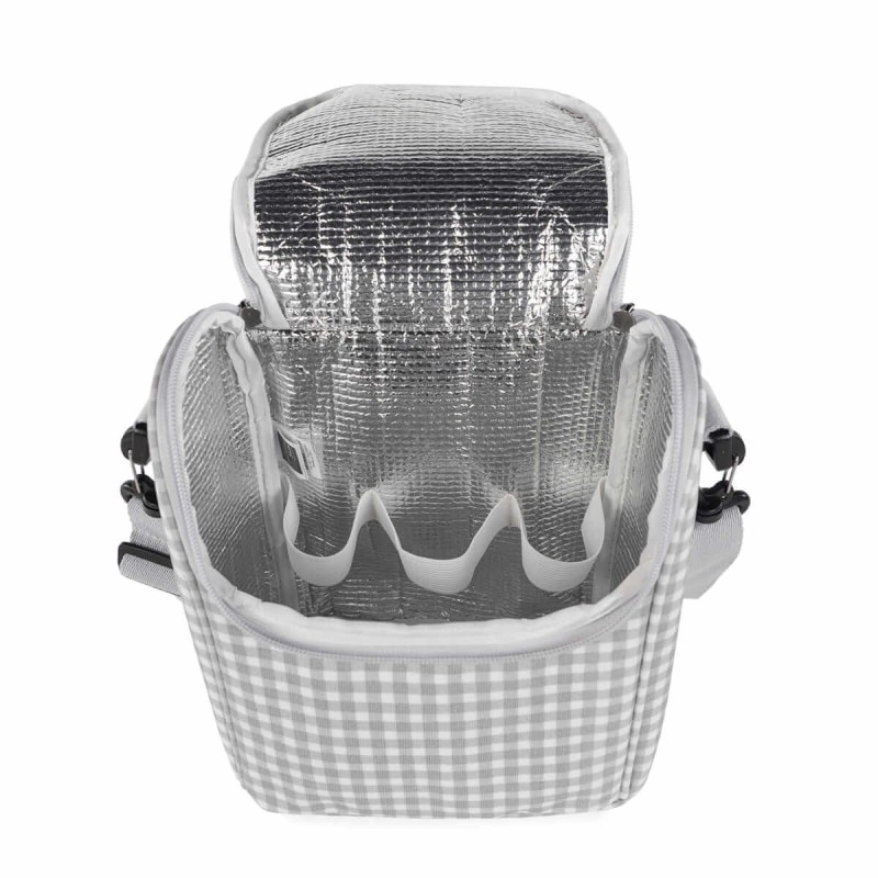 Pasito a Pasito Borsa Pappa I Love Vichy Grigio