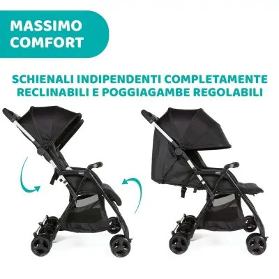 Chicco Passeggino Gemellare OHlalà Black
