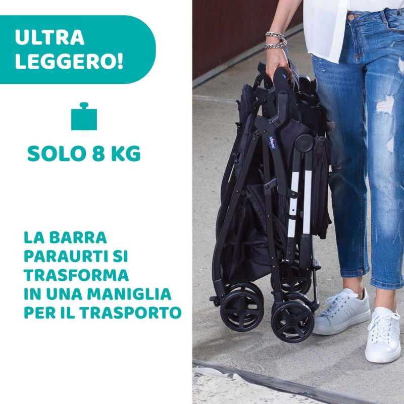 Chicco Passeggino Gemellare OHlalà Black