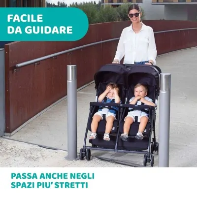 Chicco Passeggino Gemellare OHlalà Black