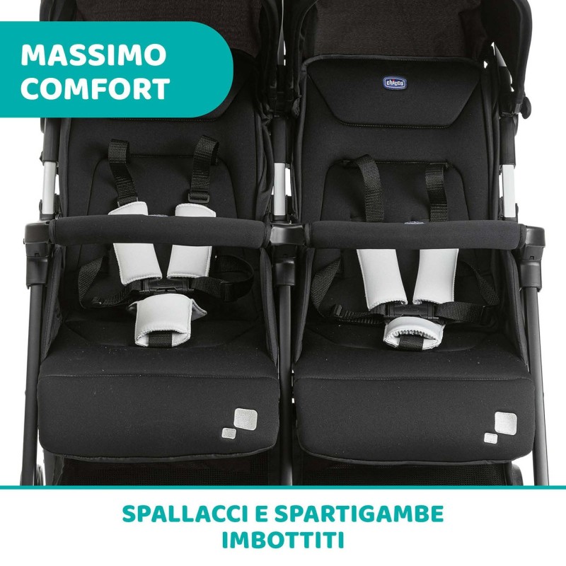 Chicco Passeggino Gemellare OHlalà Black