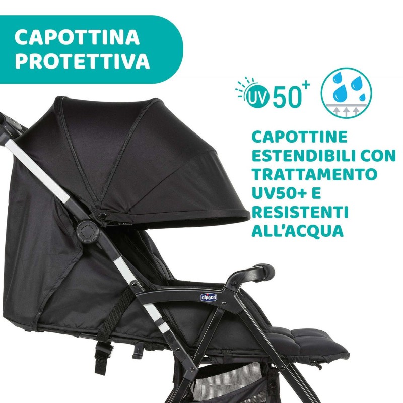 Chicco Passeggino Gemellare OHlalà Black