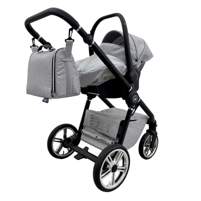 Trio ''CRYSTAL'' By Maison du Bebè col. GRIGIO Tel.NERO