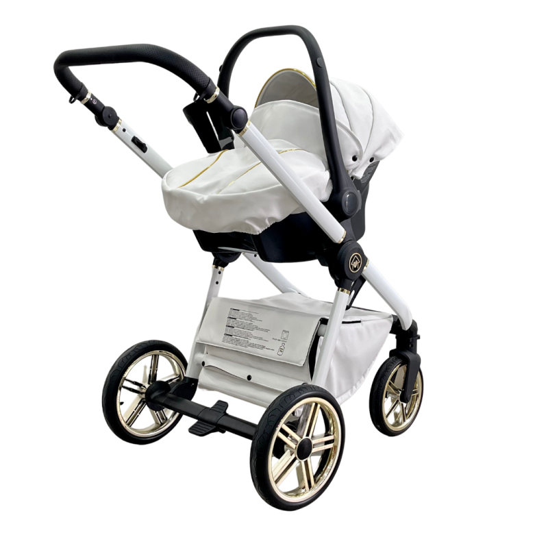 Trio ''CRYSTAL'' By Maison du Bebè col. BIANCO/GOLD Tel.BIANCO