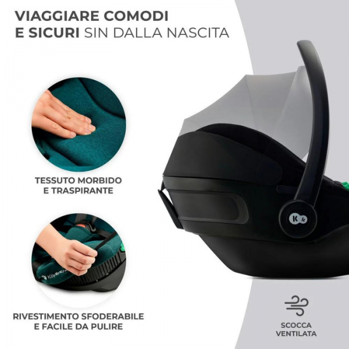 Kinderkraft Seggiolino Auto I-Care Graphite Black