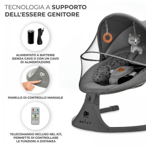 Kinderkraft Sdraietta a Dondolo Elettrica 2in1 LUMI 2 - Scegli il Colore