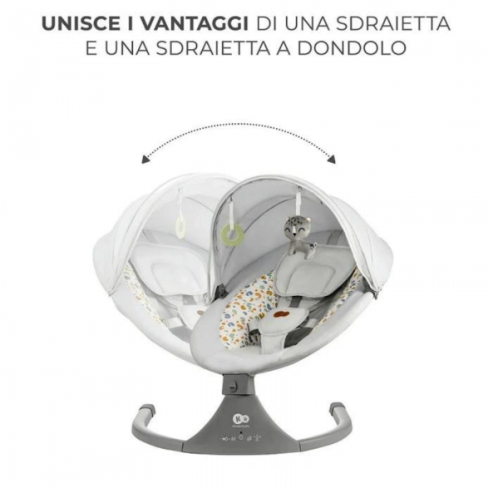 Kinderkraft Sdraietta a Dondolo Elettrica 2in1 LUMI 2 - Scegli il Colore