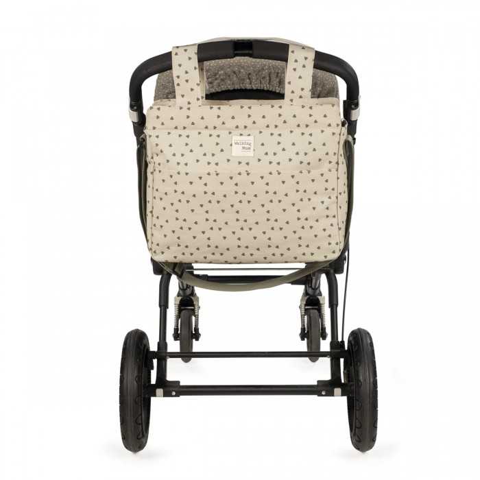 Pasito a Pasito Borsa Fasciatoio Poppy Cuori Muschio