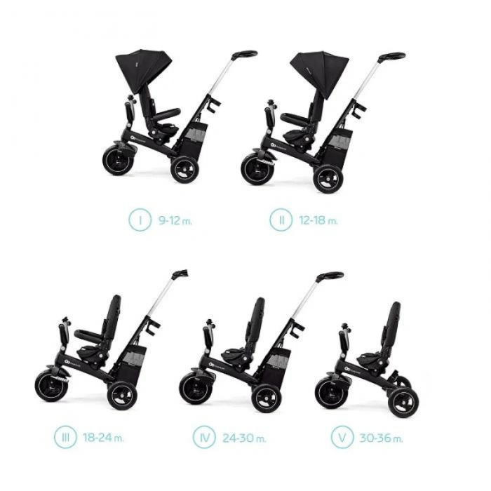 Kinderkraft Triciclo Easytwist Black
