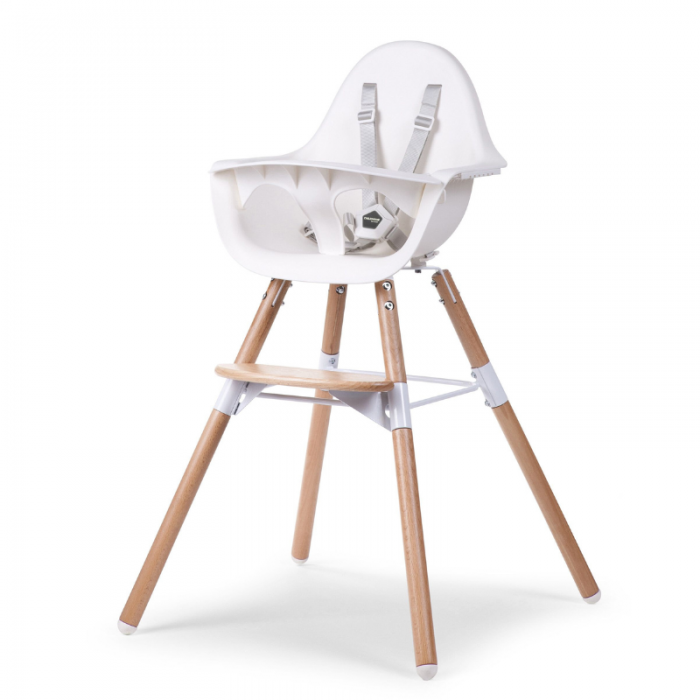 Childhome Seggiolone Evolu 2 in 1 Legno/Bianco