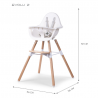 Childhome Seggiolone Evolu 2 in 1 Legno/Bianco