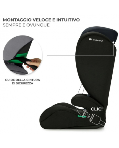 Kinderkraft Seggiolino Auto 2in1 I-SPARK i-Size Black