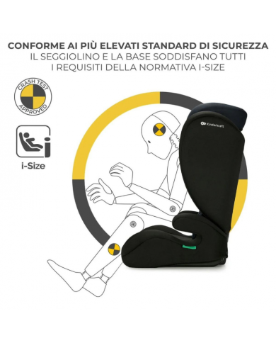 Kinderkraft Seggiolino Auto 2in1 I-SPARK i-Size Black