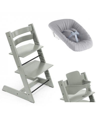 Stokke Promo Tripp Trapp Glacier green con Newborn e Baby set