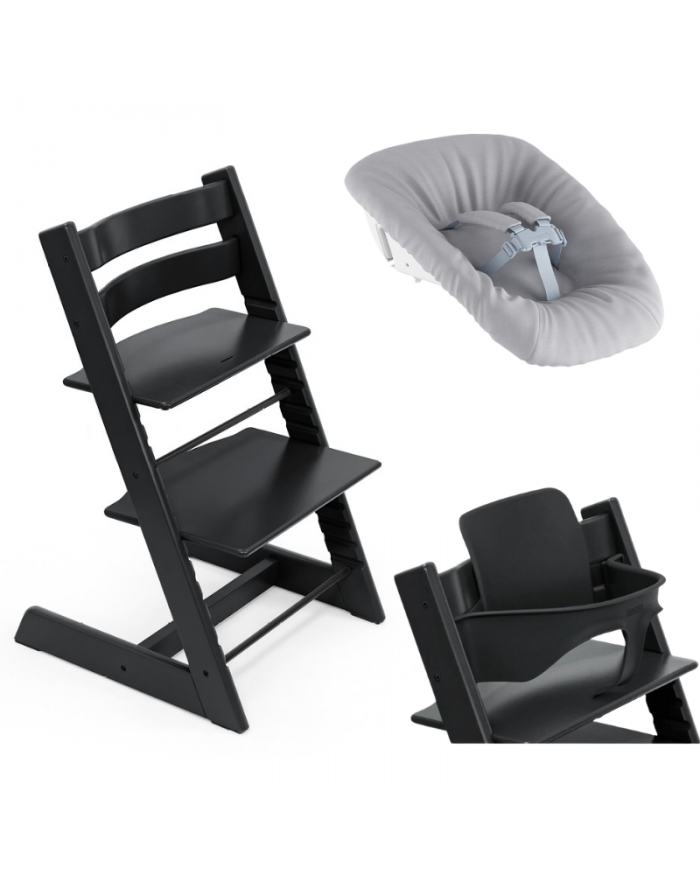 Stokke Promo Tripp Trapp Black con Newborn e Baby Set