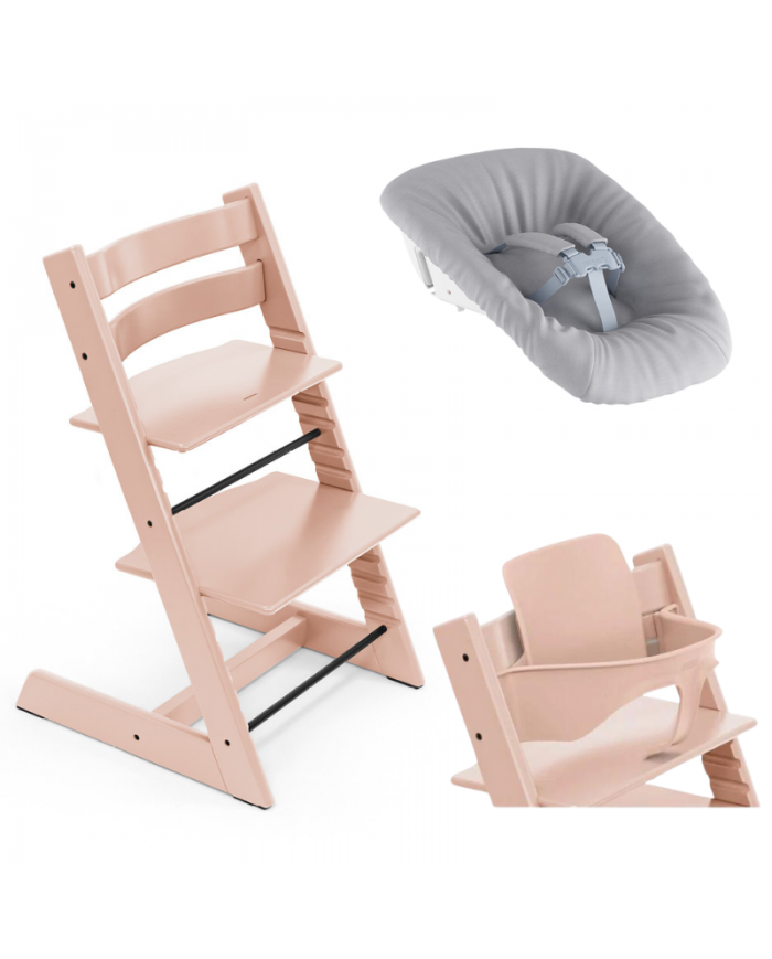 Stokke Promo Tripp Trapp Serene Pink con Newborn e Baby Set