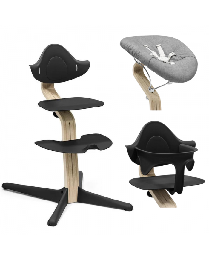 Stokke Promo Sedia Nomi Natural Black Con Newborn e Babyset in Omaggio