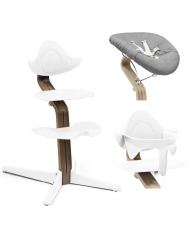 Stokke Promo Sedia Nomi Oak White Con Newborn e Babyset in Omaggio