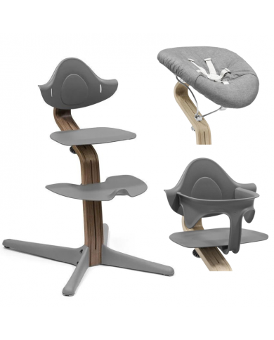 Stokke Promo Sedia Nomi Walnut Grey Con Newborn e Babyset in Omaggio