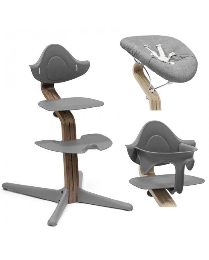 Stokke Promo Sedia Nomi Walnut Grey Con Newborn e Babyset in Omaggio