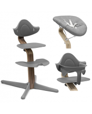 Stokke Promo Sedia Nomi Walnut Grey Con Newborn e Babyset in Omaggio