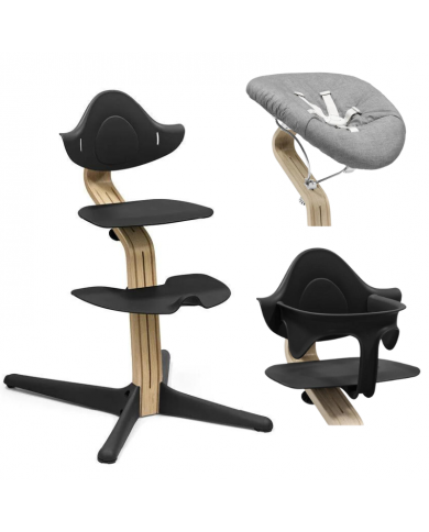 Stokke Promo Sedia Nomi Oak Black Con Newborn e Babyset in Omaggio