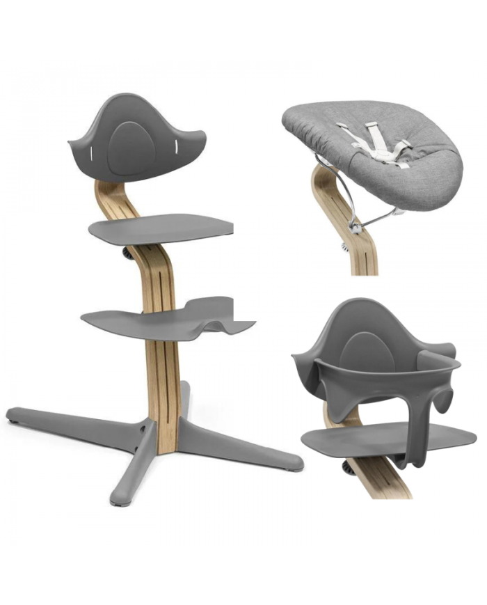 Stokke Promo Sedia Nomi Oak Grey Con Newborn e Babyset in Omaggio