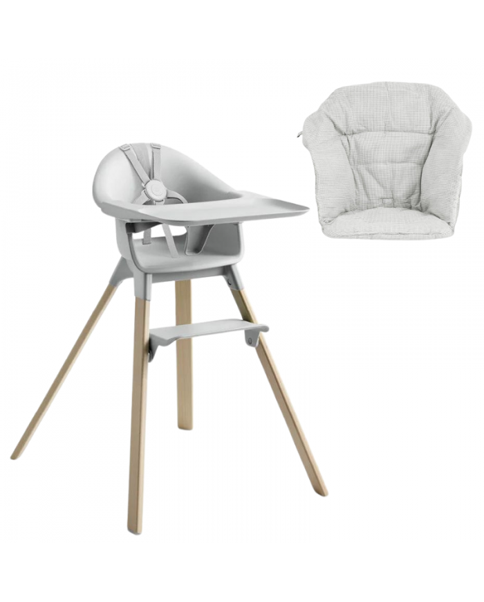 Stokke Clikk Cloud Grey con cuscino omaggio Nordic Grey