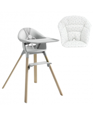 Stokke Clikk Cloud Grey con cuscino omaggio Multicircles