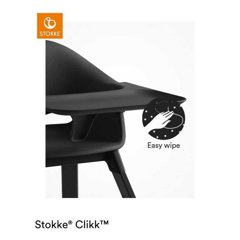 Stokke Clikk Black Natural con cuscino omaggio Nordic Grey