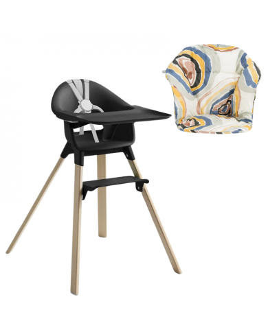 Stokke Clikk Black Natural con cuscino omaggio Multicircles