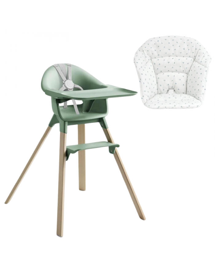 Stokke Clikk Clover Green con cuscino omaggio Blueberry Boat