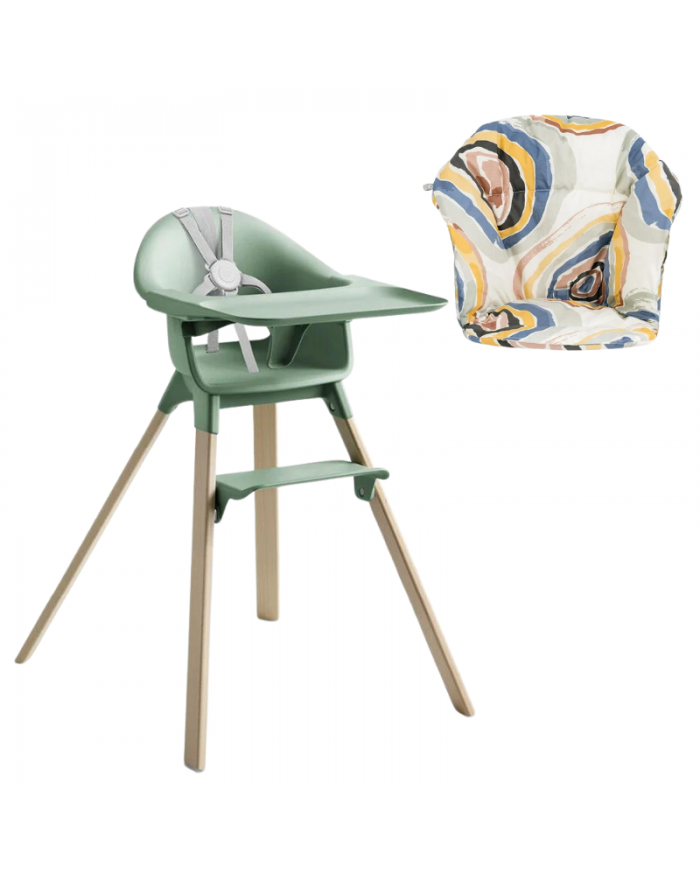 Stokke Clikk Clover Green con cuscino omaggio Multicircles