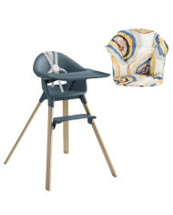 Stokke Clikk Fjord Blue con cuscino omaggio Blueberry Boat