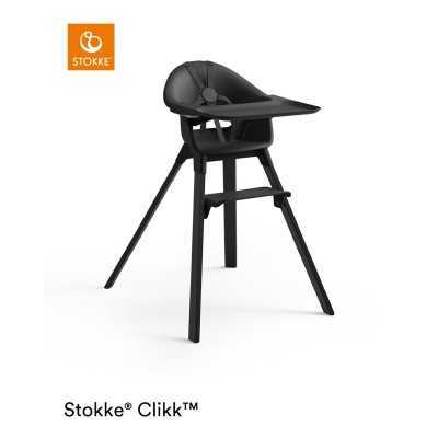 Stokke Clikk Midnight Black con cuscino omaggio Nordic Grey