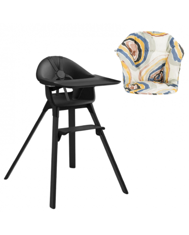 Stokke Clikk Midnight Black con cuscino omaggio Multicircles