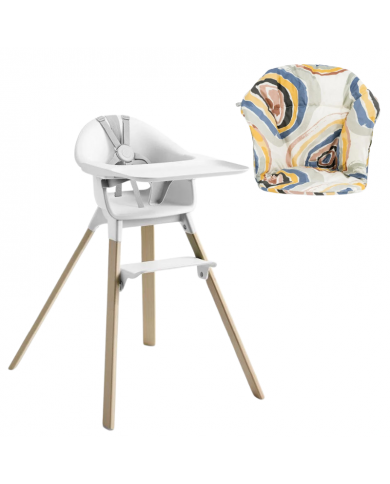 Stokke Clikk White con cuscino omaggio Multicircles