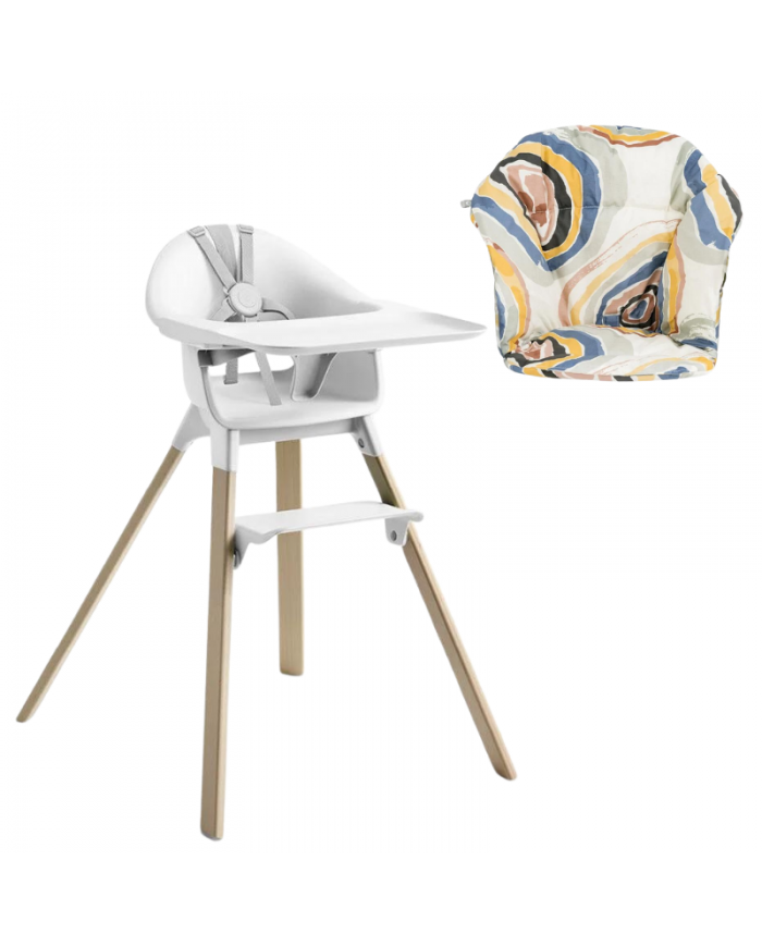 Stokke Clikk White con cuscino omaggio Multicircles