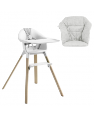 Stokke Clikk White con cuscino omaggio Blueberry Boat