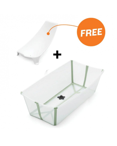 Stokke Flexi Bath X-Large Transparent Green con supporto