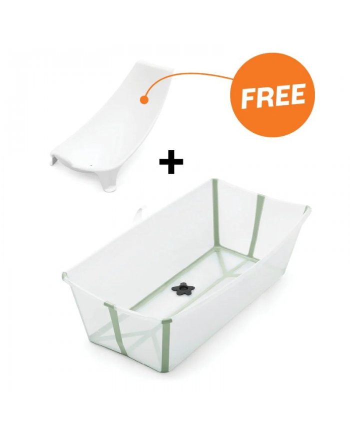 Stokke Flexi Bath X-Large Transparent Green con supporto