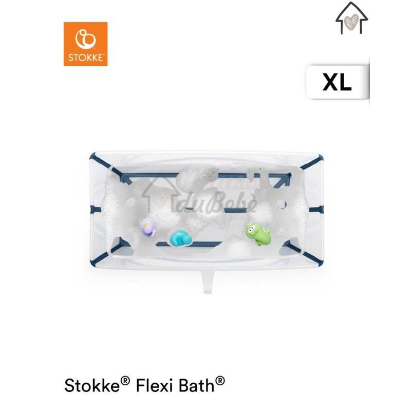 Stokke Flexi Bath X-Large Transparent Blue con supporto omaggio