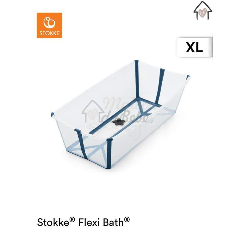 Stokke Flexi Bath X-Large Transparent Blue con supporto omaggio