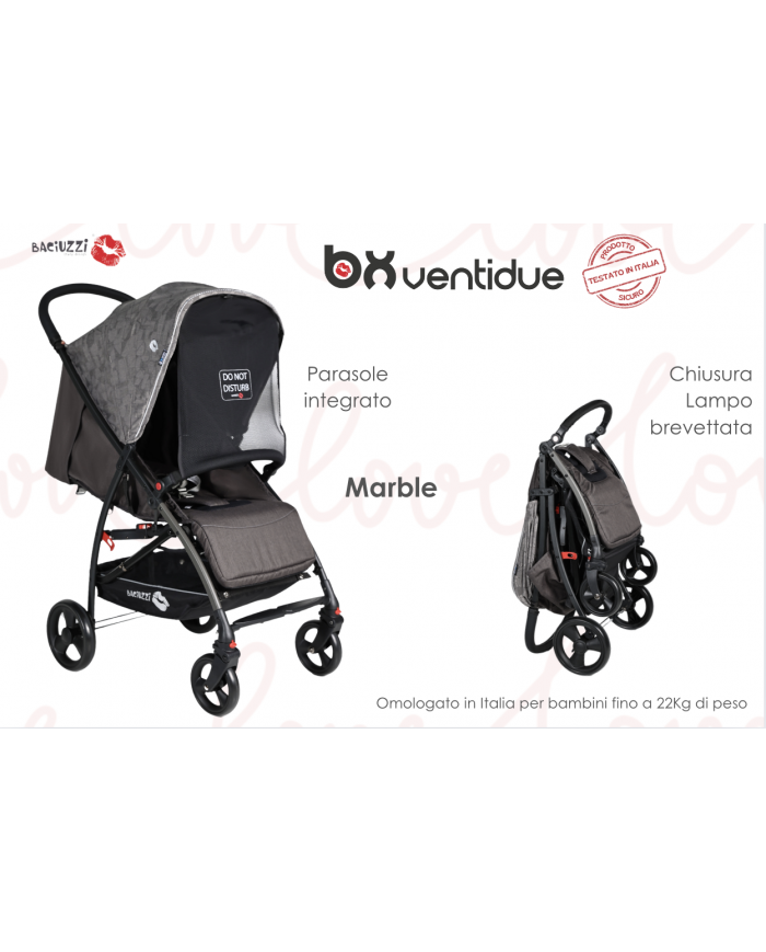 Baciuzzi passeggino BX 22 Marble